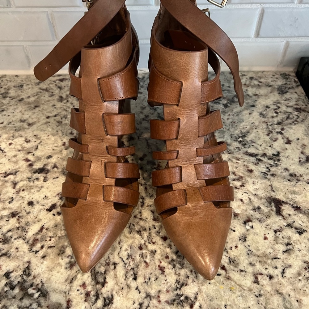 Leather booties